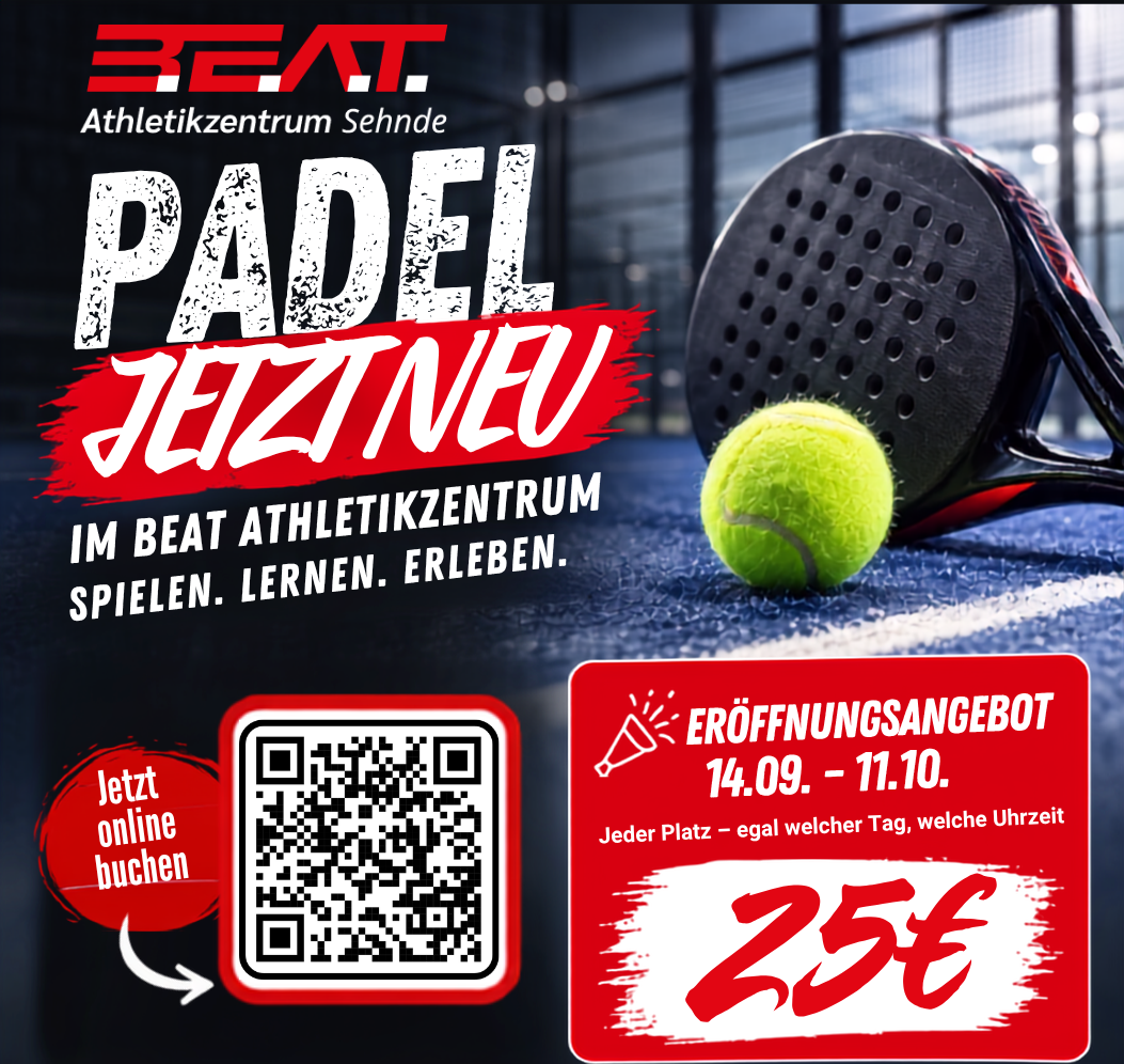 Padel Eröffnungsangebot bei B.E.A.T. in Sehnde