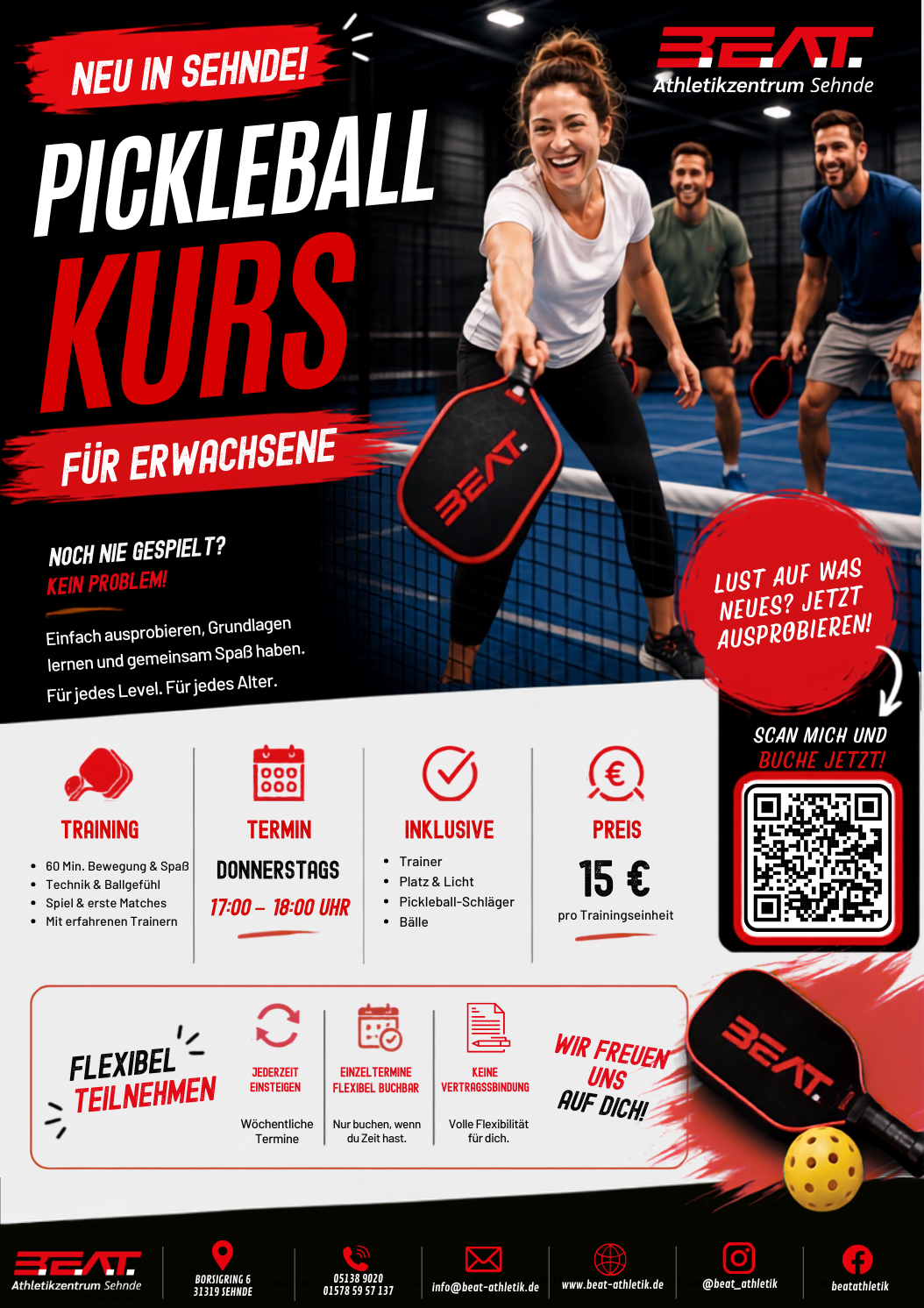 Pickleball Kurse in Sehnde | Erwachsene | B.E.A.T.